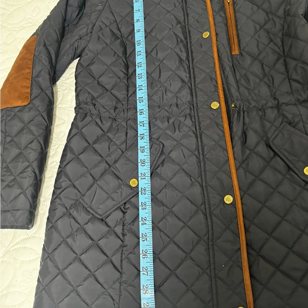 Polo Ralph Lauren Black Quilted Jacket with Brown Details-women’s - Picture 9 of 13